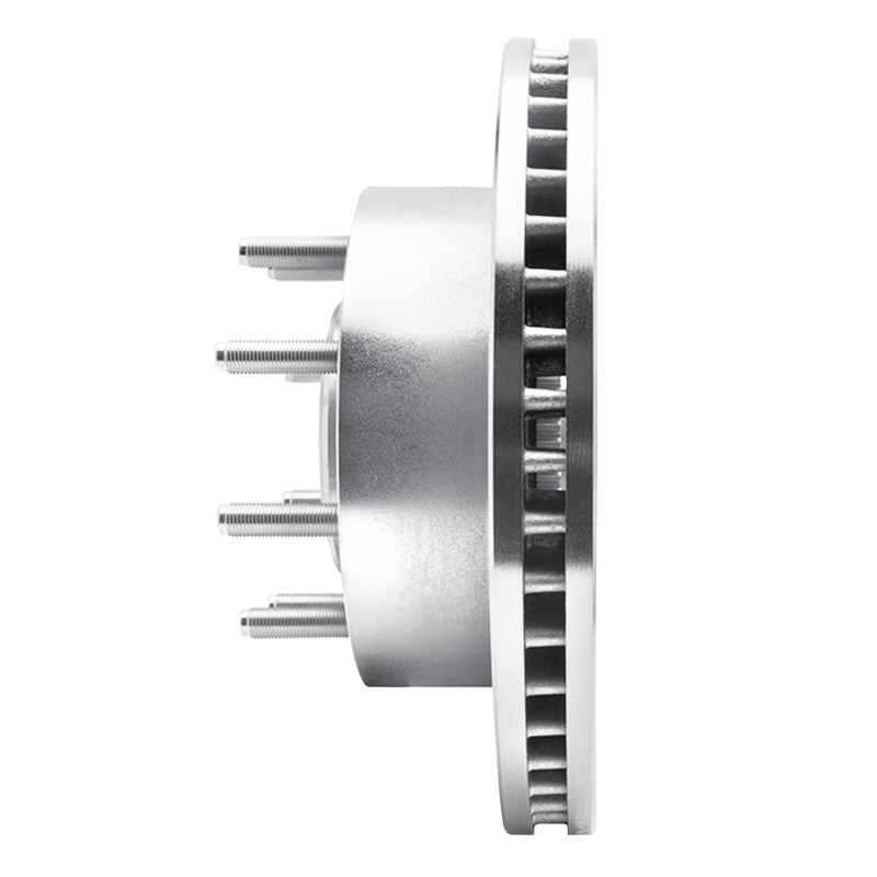 Ford F-250 Brake Rotor (1) - Front Right - R1 Concepts - Drilled & Slotted - Silver - `06-`12
